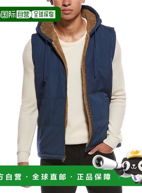 自营WEATHERPROOF VINTAGE Sherpa Lined Hooded Puffer Vest - b