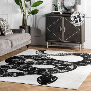 nuLOOM Thomas Paul Serpent Area Rug - black and white 【美国