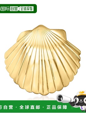 自营 Ross-Simons 意大利 14kt 黄金贝壳吊坠 - 黄色 美国奥莱直