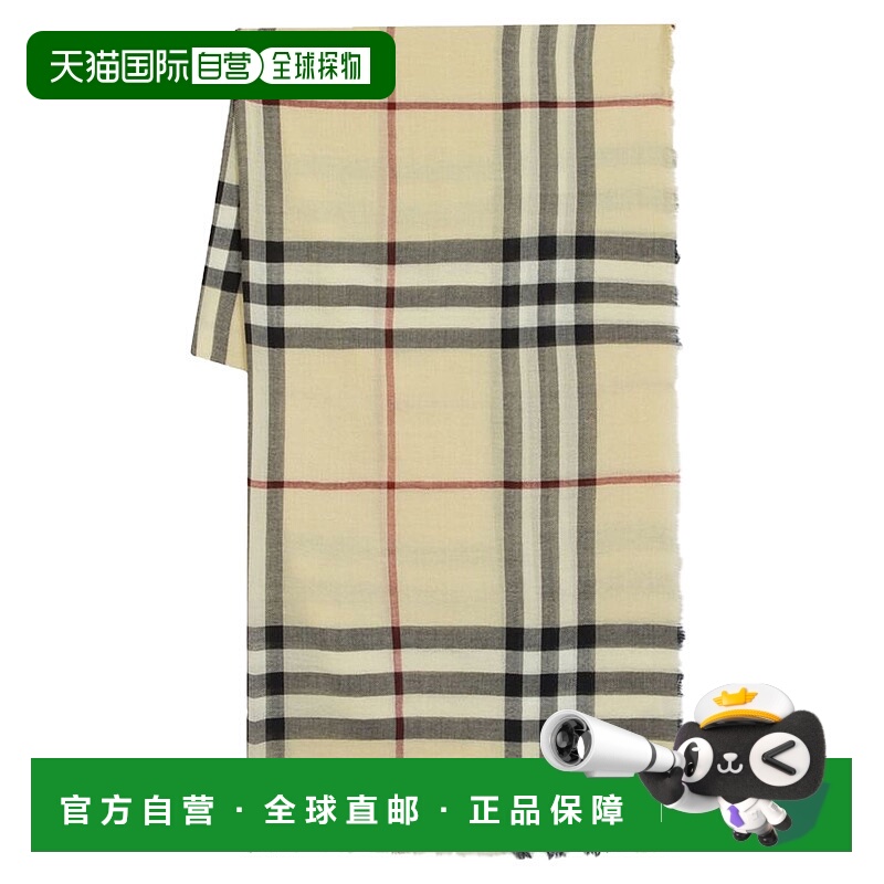 自营burberryGiant Check围巾-博柏利-羊毛-中性-多色 美国奥莱直