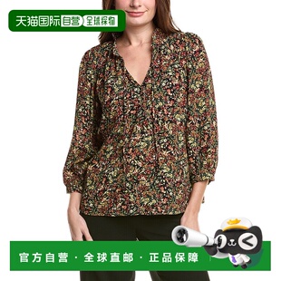 自营Vince Camuto Printed Peasant Blouse - orange 美国奥莱直