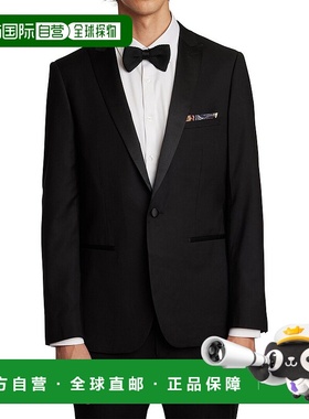 自营Paisley & Gray Grosvenor Peak Slim Fit Tux Jacket - blac