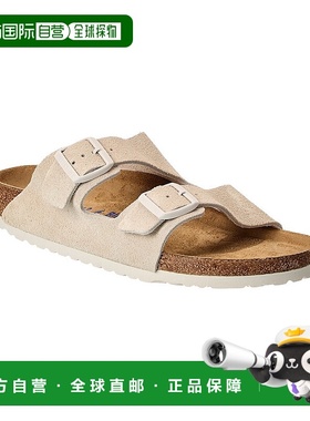 自营 Birkenstock Arizona BS窄绒面凉鞋-灰色 美国奥莱直发