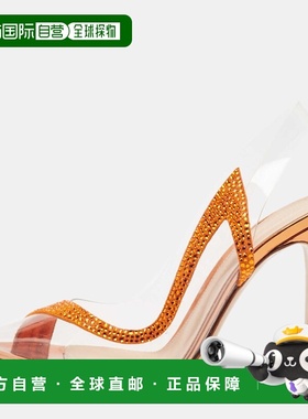 自营Gianvito Rossi Transparent/orange Pvc And Suede Embellis