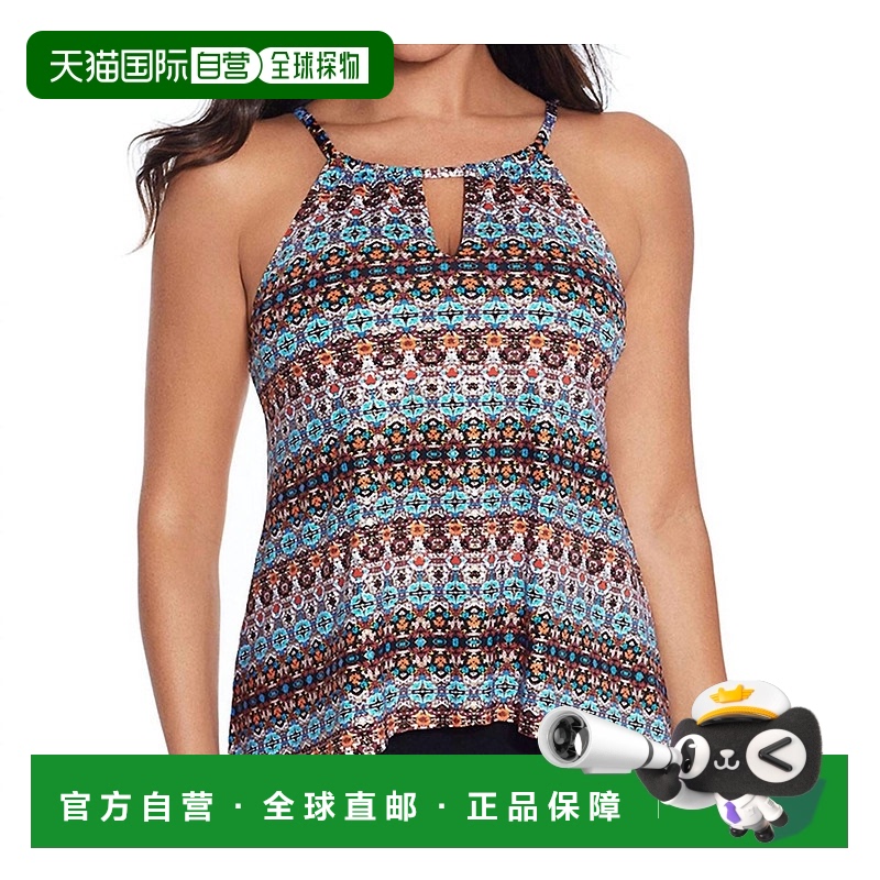 自营 miraclesuit蓝色窥视孔比基尼上衣 - 蓝色 美国奥莱直发性感