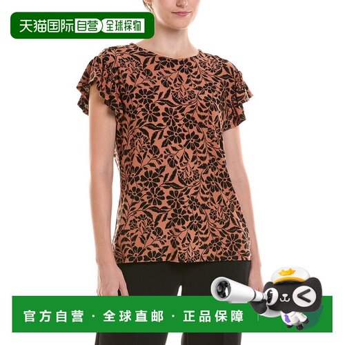 自营Jones New York Petite Flutter上衣-黑色 美国奥莱直发