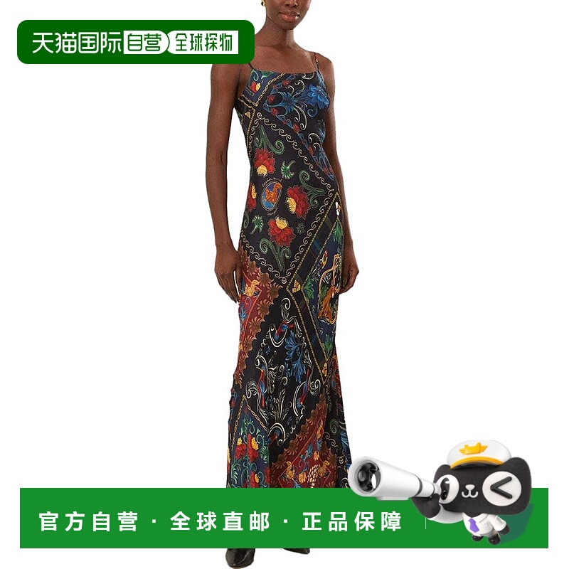 自营Farm Rio Maxi Dress - black 美国奥莱直发