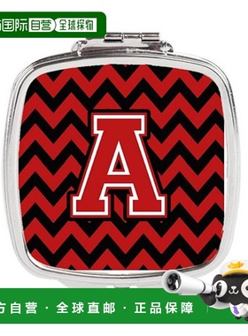 自营 Carolines Treasures CJ1047-ASCM 字母 A 雪佛龙黑色正品