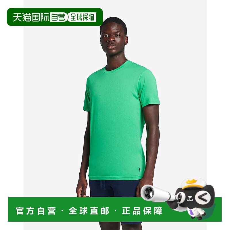 自营 Polo Ralph Lauren PL86RL-A8NL男式绿色圆领短袖T恤JR235-