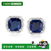 simons罗斯 西蒙斯蓝宝石和 自营ross 925 纯银白色托帕石双框