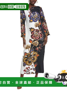 自营FARM Rio Maxi Floral Midi Dress - black 美国奥莱直发