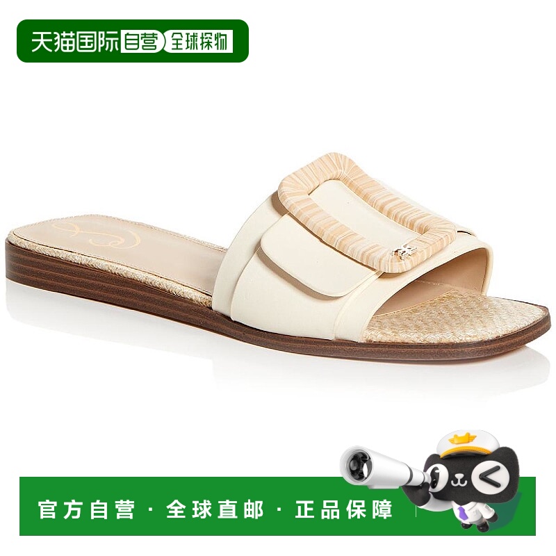 自营sam edelmanInez 4 Womens Leather Slip On Slide Sandals -