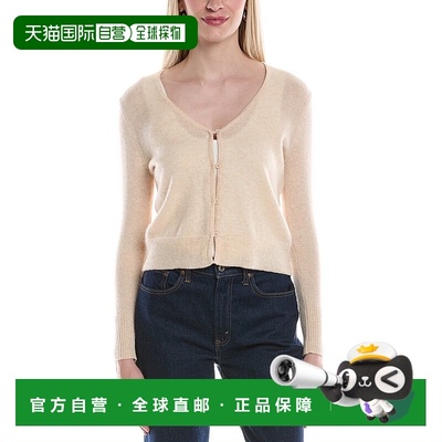 自营philosophy V-Neck Cropped Cashmere Cardigan - white 美国