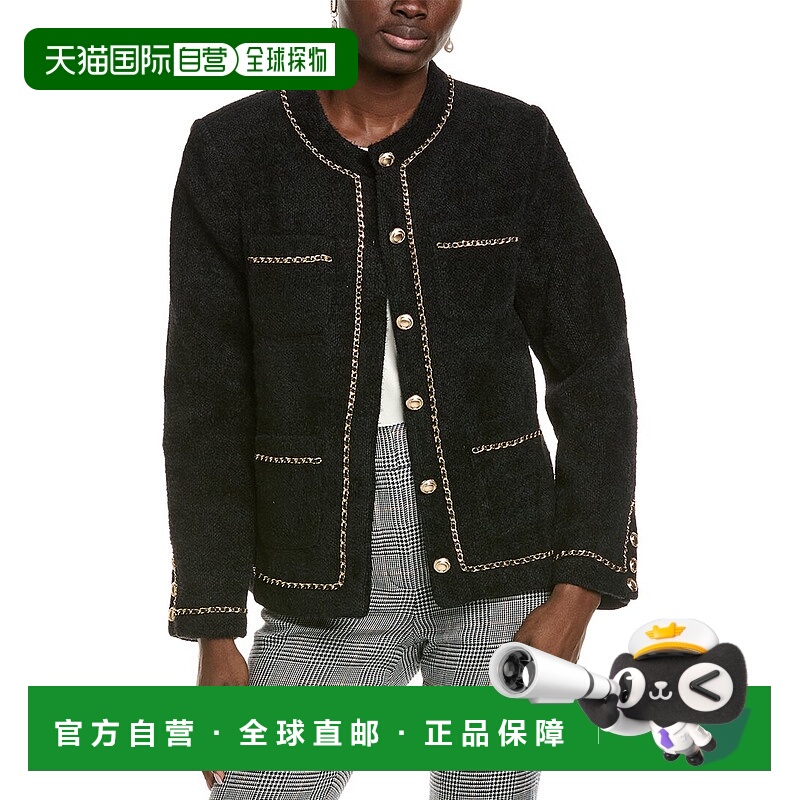 自营Endless Rose Chain Trimmed Jacket - black 美国奥莱直发