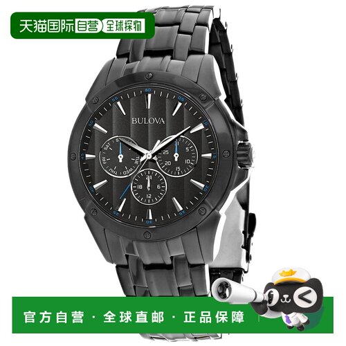 自营Bulova Men's Black dial Watch - black 美国奥莱直发