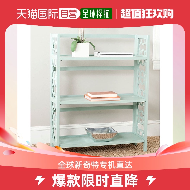 safaviehNatalie 3 Tier Low Bookcase - celadon 【美国奥莱】直 商业/办公家具 其它 原图主图