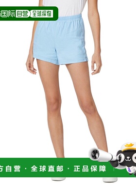 自营NYDJ 亚麻 Sky Glow 短裤 - 蓝色 美国奥莱直发
