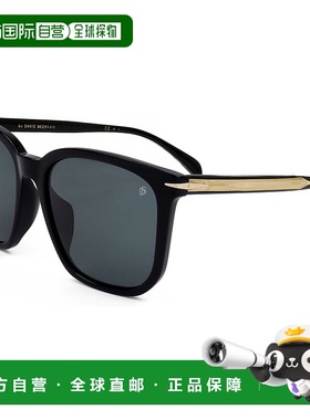 自营david beckham大卫 贝克汉姆男式57毫米蓝色太阳镜-黑金 美国
