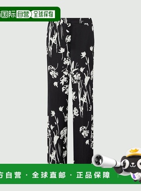 自营marella特价-黑色 美国奥莱直发休闲裤阔腿裤