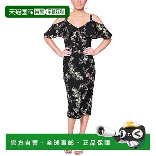 Roy royRACHEL Marcella Midi连衣裙 自营rachel 黑色 rachel