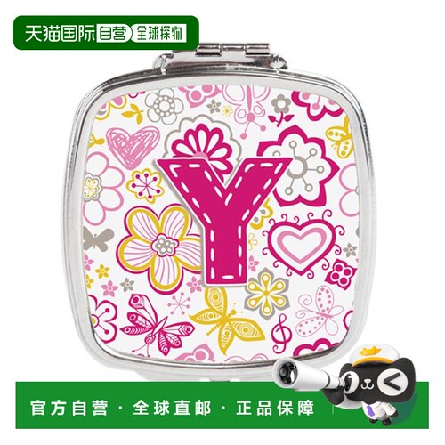 自营Carolines Treasures CJ2005-YSCM 字母 Y 花蝴蝶粉色小正品