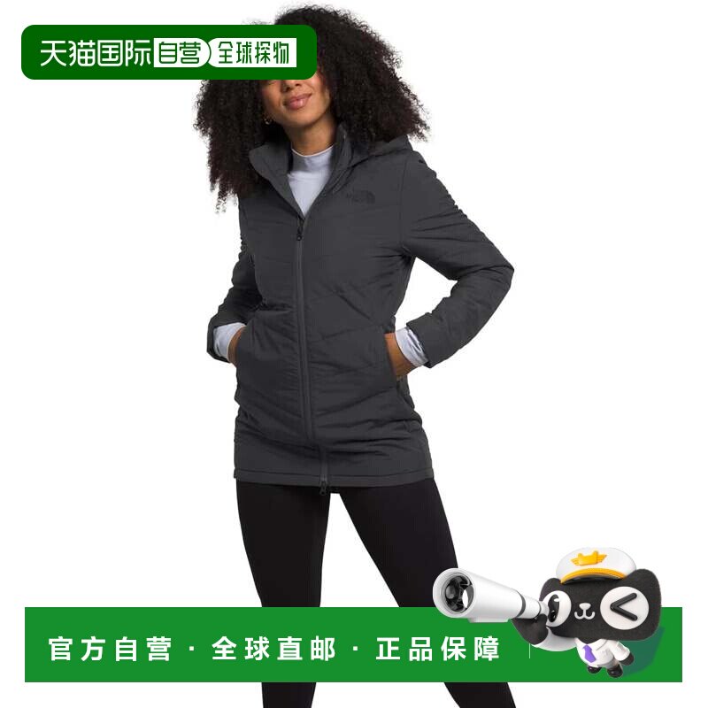 自营The North Face Tamburello派克大衣女式灰色连帽全拉链KFC36