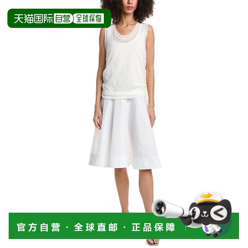自营3.1 Phillip Lim Double Layer Tank Combo Dress - white 美