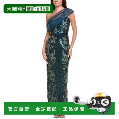 自营Theia Jude Beaded Gown - green 美国奥莱直发
