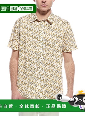 自营 slate & stone板岩和石头印花府绸衬衫-白色 美国奥莱直发