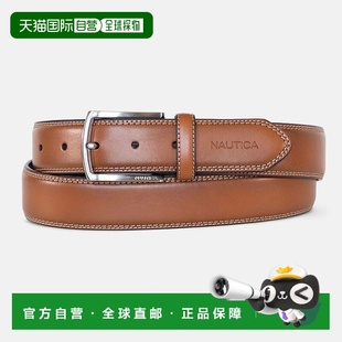 男士 诺帝卡 时尚 双针腰带 美国奥莱直发 自营 棕褐色 Nautica