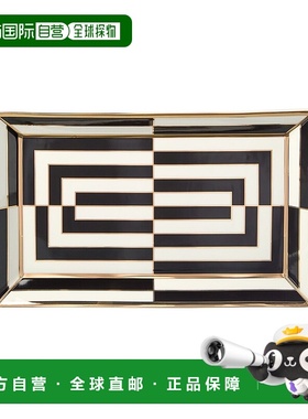 自营Jonathan Adler Op Art Rectangle Serving Tray - black 美
