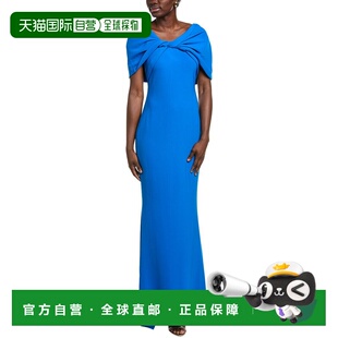 自营 Badgley Mischka扭曲垂坠礼服-蓝色连衣裙 美国直发奥莱
