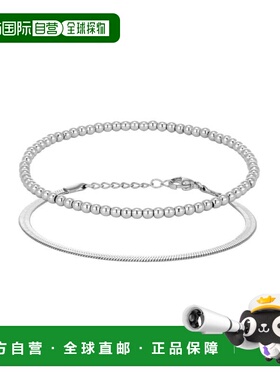 自营adorniaTarnish Resistant Silver Herringbone and Beaded B