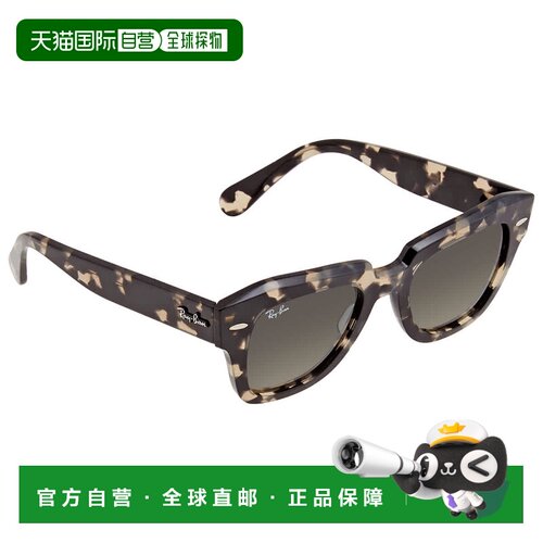 自营ray-banRay Ban State Street Fleck灰色渐变方形男女通用太R