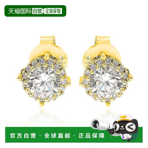 自营Suzy Levian Sterling Silver White Cubic Zirconia Round S