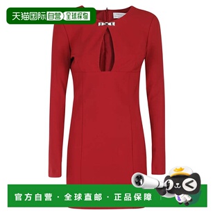 Jersey Brooch Bow 美国奥 Dress red Mini 自营blumarineBijou