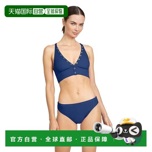 自营Robin Piccone Amy 2 “底部女士蓝莓弹力泳装沙滩GBO2522-蓝