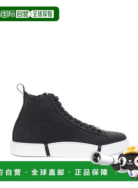 自营 Roberto Cavalli优雅绒面运动鞋，时尚女式-黑色 美国奥莱直