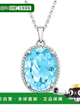 自营ross-simonsRoss Simons纯银瑞士蓝黄玉吊坠项链-20英寸 【美