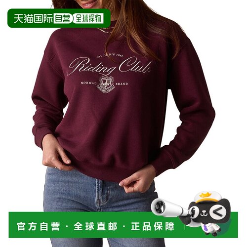 自营the normal brand普通品牌普通羊毛图形圆领-红色 美国奥莱直