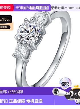 自营geneviveSterling Silver White Gold Plated with Cubic Zir
