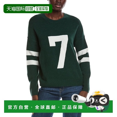 自营Vince Camuto Number Design Sweater - green 美国奥莱直发