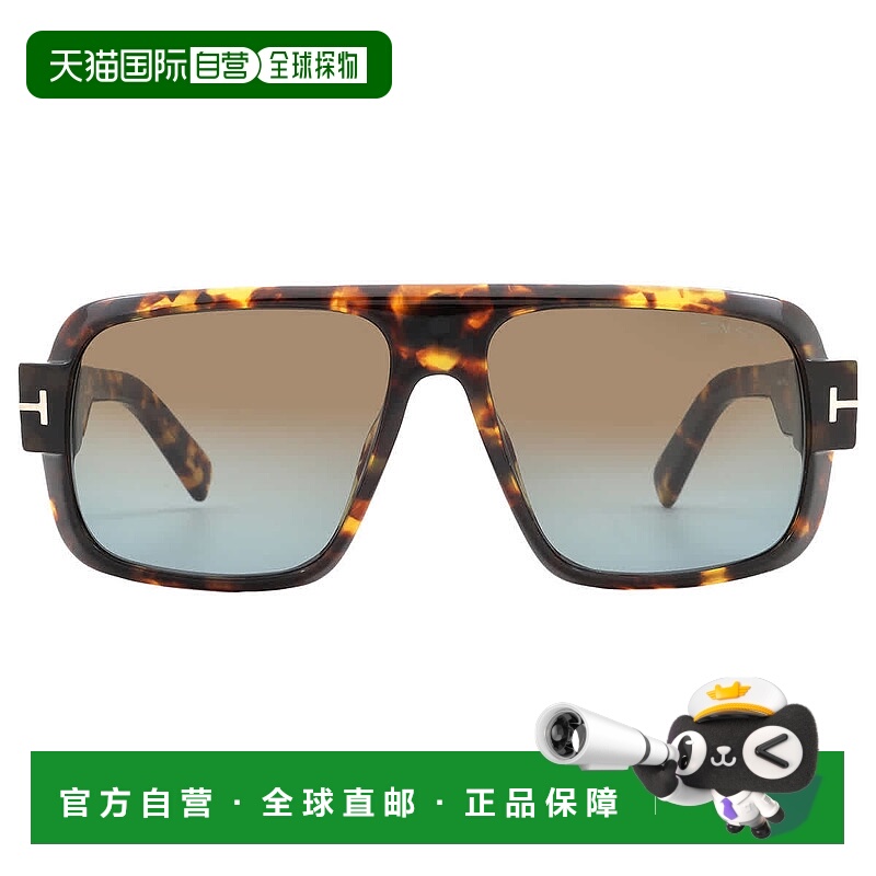自营Tom Ford Turner Brown Gradient Navigator Men's Sunglasse