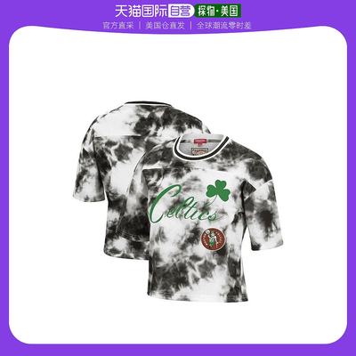 【美国直邮】mitchell & ness 女士 上装T恤条纹扎染短袖