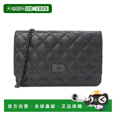 自营Chanel Leather Chain/Shoulder Wallet (Pre-Owned) - black