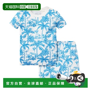 自营Janie and Jack Shortie Flamingo Toile Pajamas - multi 美