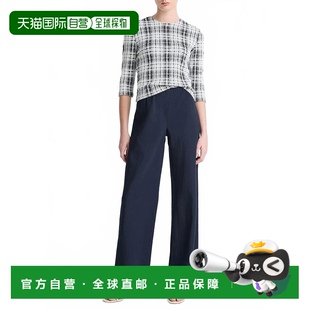 美国奥莱直发休闲裤 自营 海岸蓝 高腰斜筒裤 vince海岸蓝女式