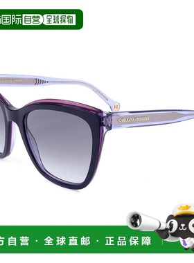 自营Carolina Herrera女式55毫米灰色太阳镜-蓝色 美国奥莱直发