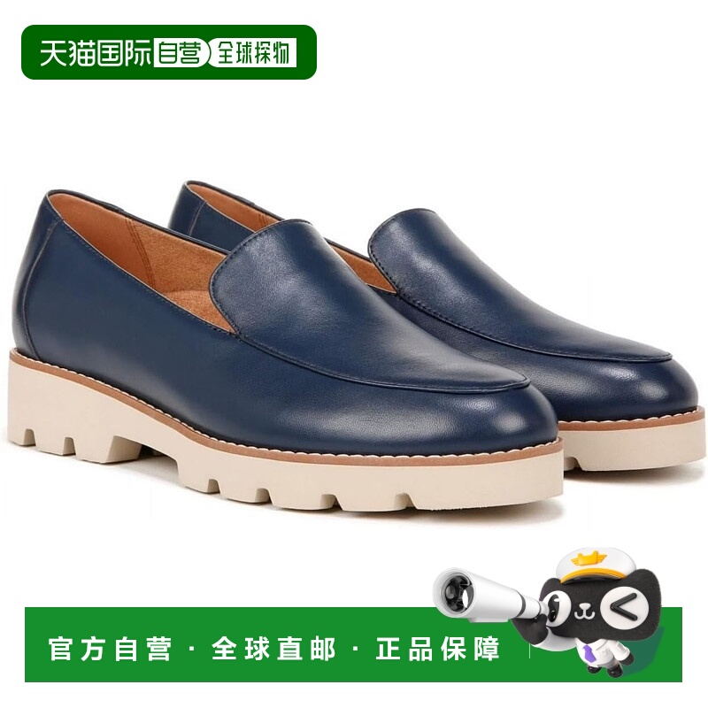 自营Vionic Kensley Loafer WoBlue Nappa Leather Round Toe Sli