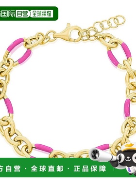 自营 simona纯银、玫瑰紫罗兰色珐琅手链 - 镀金 - 粉色 美国奥莱
